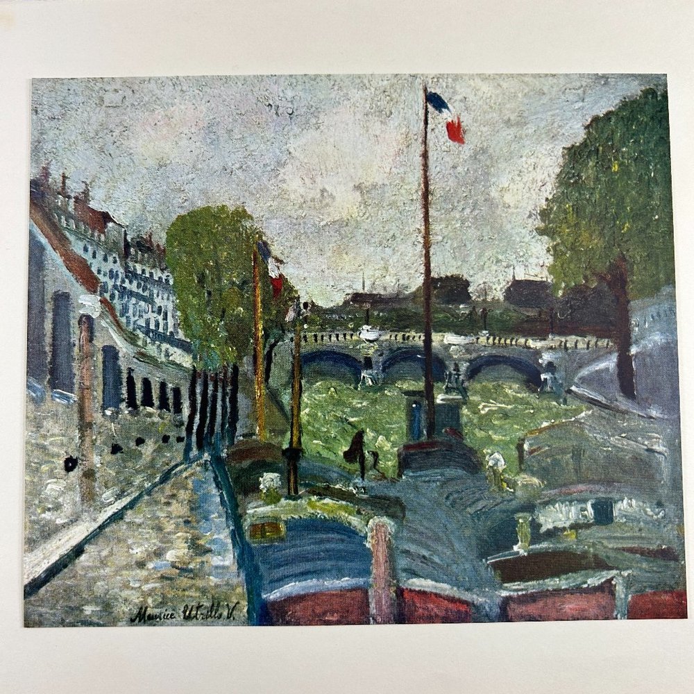 Vintage Maurice Utrillo Art Print Pont Neuf Unframed 9.25" X 8"